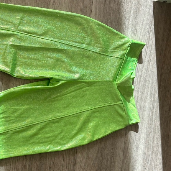Green Latex Sparkly Pants - Picture 5 of 6